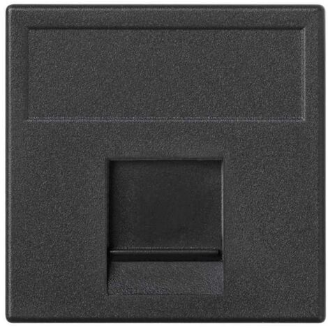 Placa K45 V-D guardapolvo con 1 conector AMP/KRONE gris SIMON K76/14