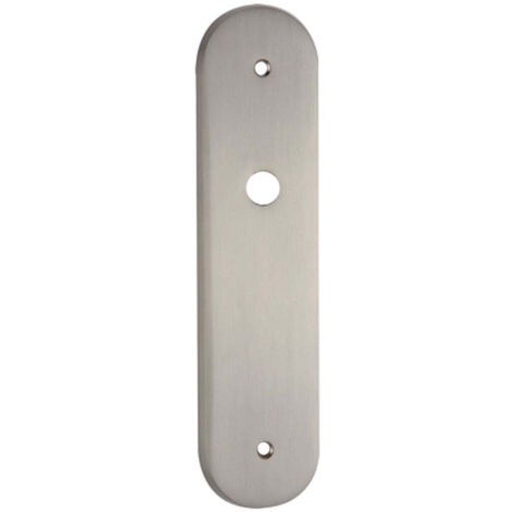 Placa manilla ovalada zamak tapa pomos cromo mate 58mm
