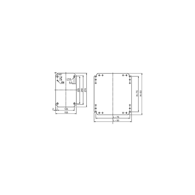 

Placa mont. metalica 1000x800 SCHNEIDER ELECTRIC NSYMM108