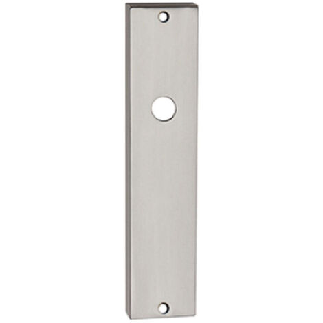 Placa montaje manilla rectangular níquel satinado Zamak