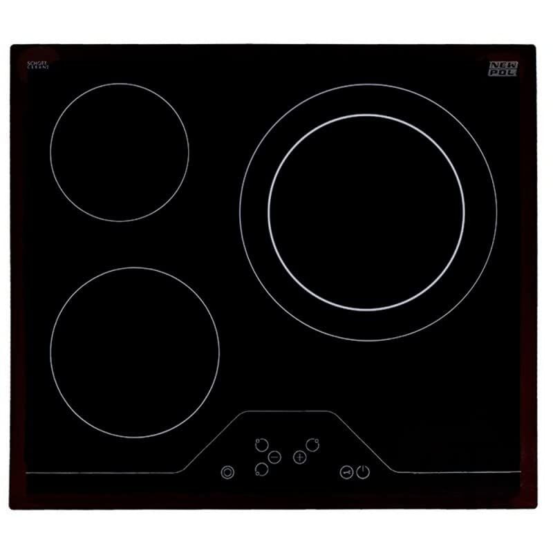 New Pol - New-Pol NWVT3Z hobs Negro Integrado 59 cm Cerámico 3 zona(s)