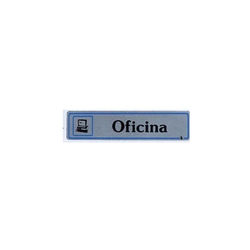 

Super-letra Sl - Placa Señal Adhesiva 175X040Mm Oficina Aluminio Plata