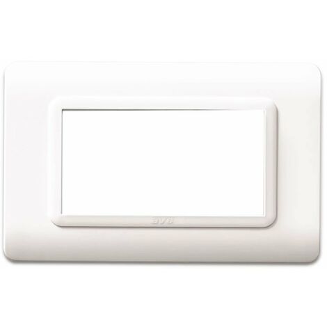Placa para caja rectangular ave tecnopolímero s44 4 módulos blanco - 44py04b