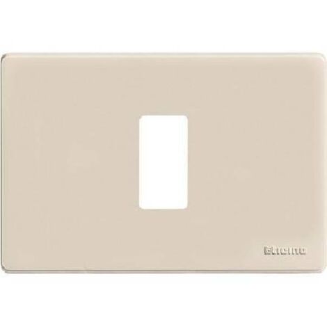 Placa para interruptores Bticino Magic 1 plaza de resina marfil TIC503/1/R