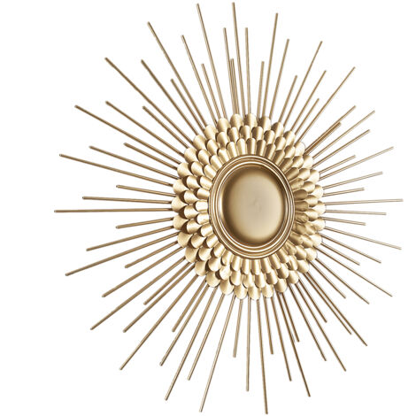 Placa Pared Metal Dorado 83338