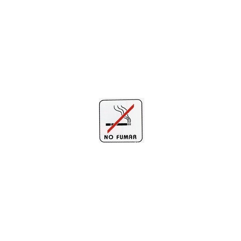 

Placa Señal Adhesiva 110X110Mm No Fumar Poliestireno Blanco