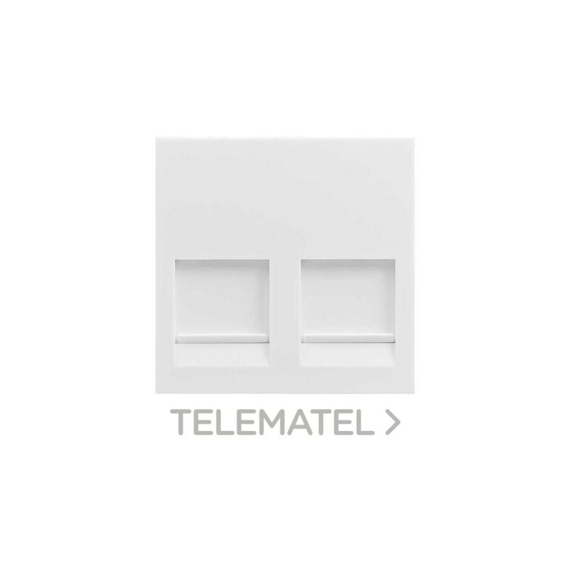 

PLACA PLANA CON GUARDAPOLVO PARA 2 RJ45 CO 40000089-038 - Simon Connect