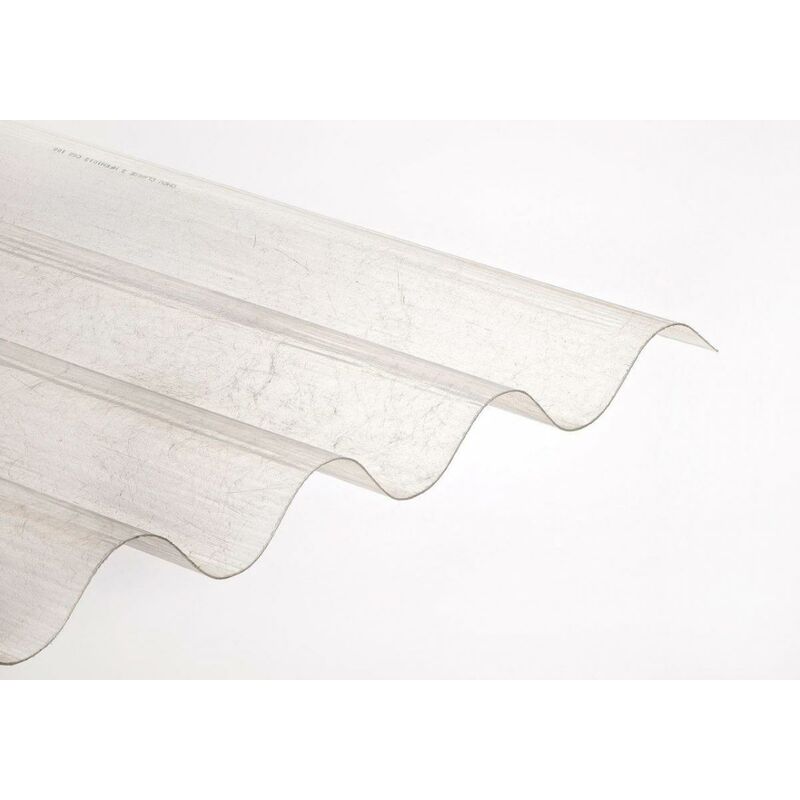 

Placa Poliéster PLR Gran Onda - 2 x 1,10 m (1,9 m2 útiles) - Traslúcido - Onduclair