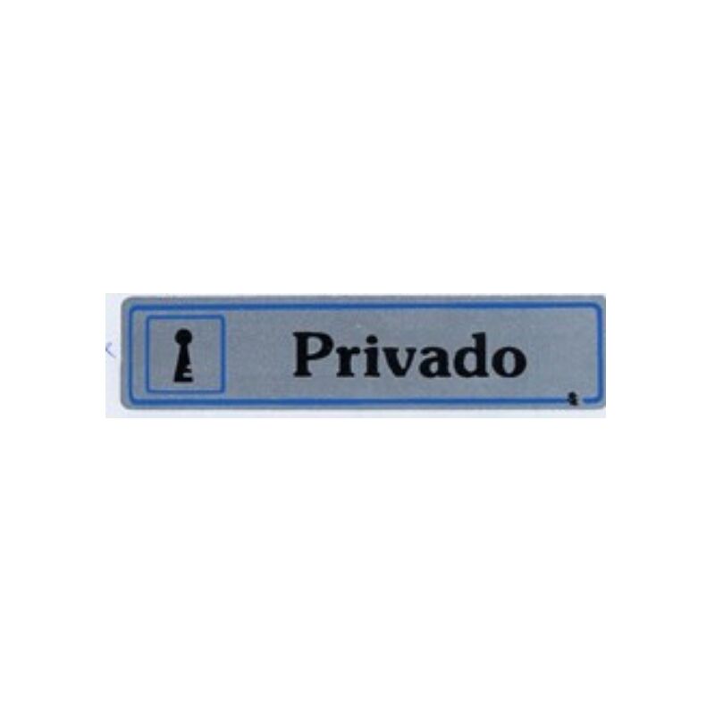 

Super-letra Sl - Placa Señal Adhesiva 175X040Mm Privado Aluminio Plata
