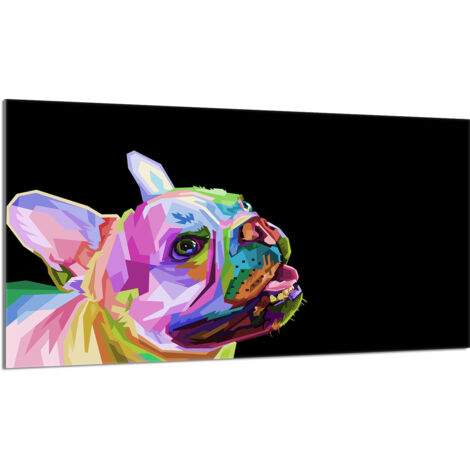 Placa protectora de cristal para estufa 90x52 Perro