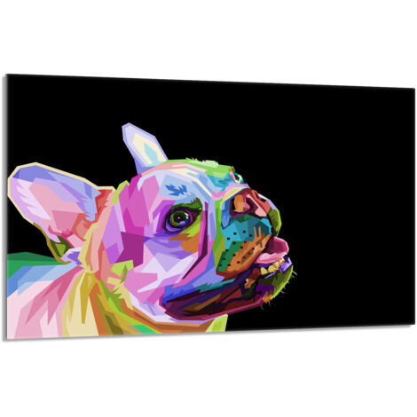 Placa protectora de cristal para la estufa 80x52 Perro