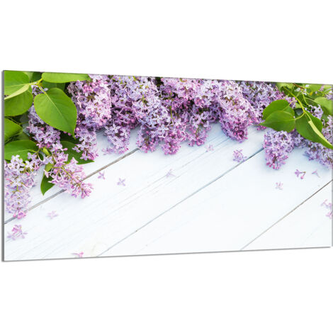 Placa protectora de cristal para la estufa 90x52 Lila