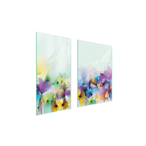 PLACA PROTECTORA DE VIDRIO 75x52 FLORES