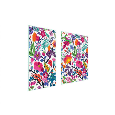 PLACA PROTECTORA DE VIDRIO 75x52 FLORES