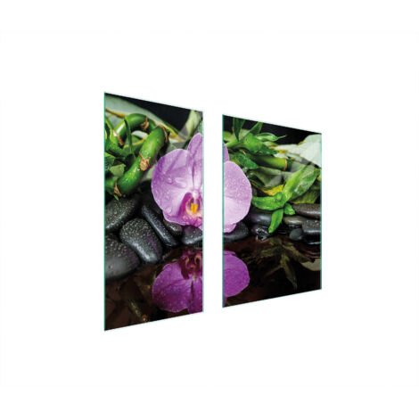 PLACA PROTECTORA DE VIDRIO 75x52 ORQUÍDEA