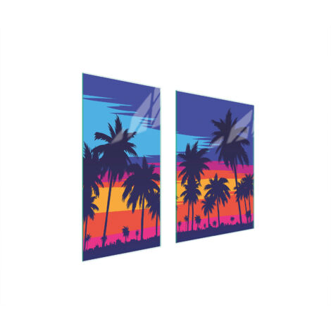 PLACA PROTECTORA DE VIDRIO 75x52 PALMERAS