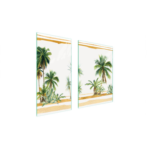PLACA PROTECTORA DE VIDRIO 75x52 PALMERAS
