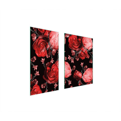 PLACA PROTECTORA DE VIDRIO 75x52 ROSAS