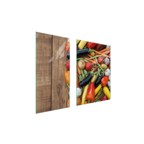 PLACA PROTECTORA DE VIDRIO 75x52 VERDURAS