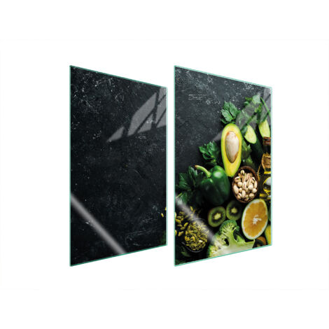 PLACA PROTECTORA DE VIDRIO PARA COCINA 2x35x52 AGUACATE