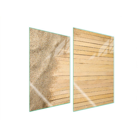 PLACA PROTECTORA DE VIDRIO PARA COCINA 2x35x52 ARENA