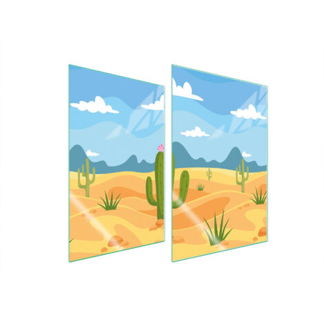 PLACA PROTECTORA DE VIDRIO PARA COCINA 2x35x52 CACTUS