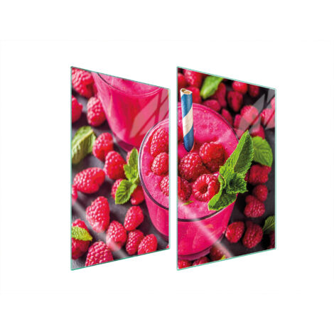 PLACA PROTECTORA DE VIDRIO PARA COCINA 2x35x52 FRAMBUESAS