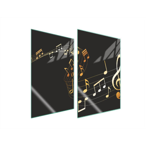 PLACA PROTECTORA DE VIDRIO PARA COCINA 2x35x52 MÚSICA