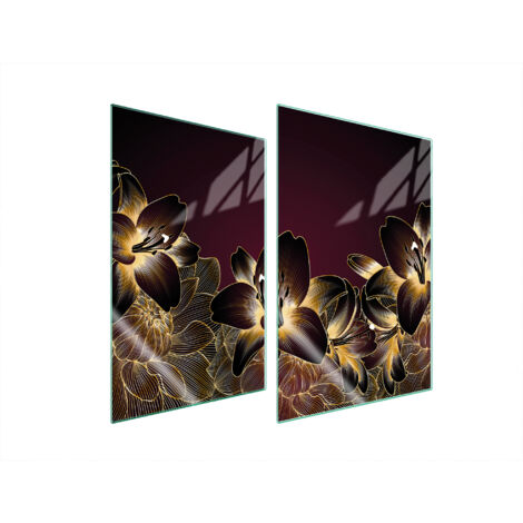 PLACA PROTECTORA DE VIDRIO PARA COCINA 2x35x52 ORQUÍDEA
