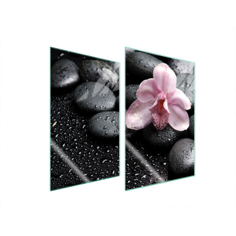 PLACA PROTECTORA DE VIDRIO PARA COCINA 2x35x52 ORQUÍDEA