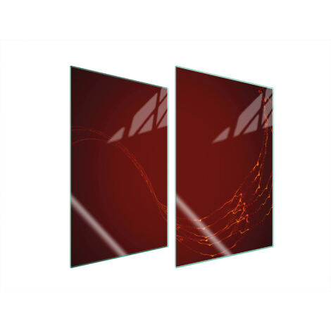 PLACA PROTECTORA DE VIDRIO PARA COCINA 2x35x52 ROJO