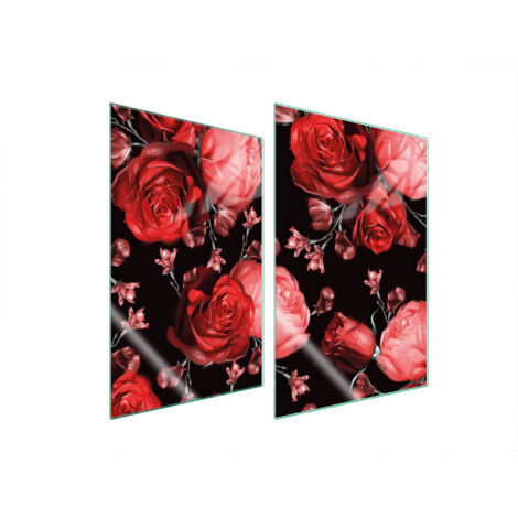 PLACA PROTECTORA DE VIDRIO PARA COCINA 2x35x52 ROSAS