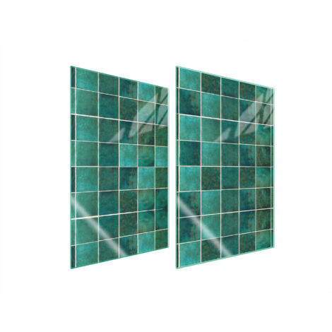 PLACA PROTECTORA DE VIDRIO PARA COCINA 2x35x52 VERDE