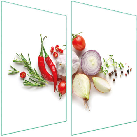 PLACA PROTECTORA DE VIDRIO PARA COCINA 2x35x52 VERDURAS