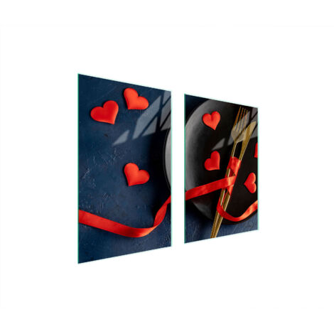 PLACA PROTECTORA DE VIDRIO PARA COCINA 65x52 CORAZÓN
