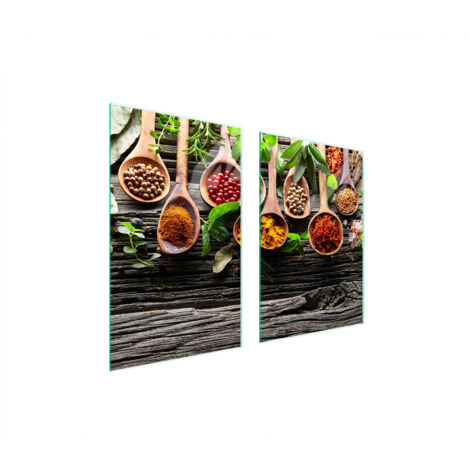 PLACA PROTECTORA DE VIDRIO PARA COCINA 65x52 ESPECIAS