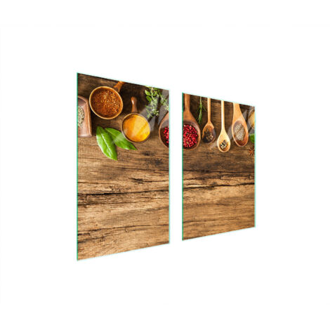 PLACA PROTECTORA DE VIDRIO PARA COCINA 65x52 ESPECIAS