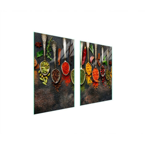 PLACA PROTECTORA DE VIDRIO PARA COCINA 65x52 ESPECIAS