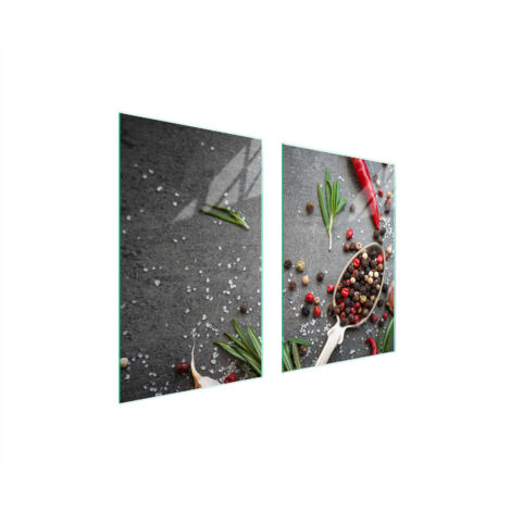 PLACA PROTECTORA DE VIDRIO PARA COCINA 65x52 ESPECIAS