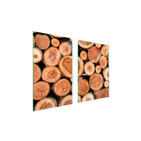 PLACA PROTECTORA DE VIDRIO PARA COCINA 65x52 MADERA