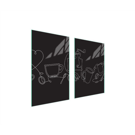 PLACA PROTECTORA DE VIDRIO PARA COCINA 65x52 NEGRO