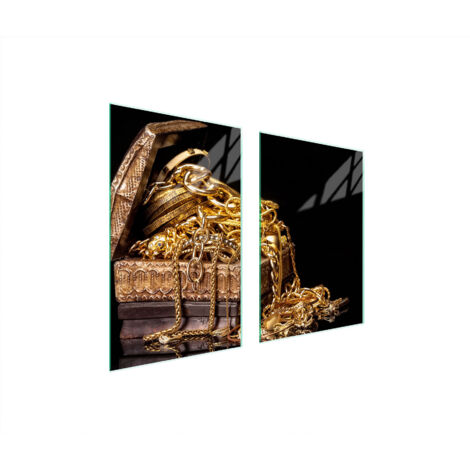 PLACA PROTECTORA DE VIDRIO PARA COCINA 65x52 ORO