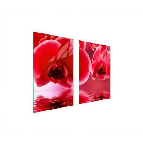 PLACA PROTECTORA DE VIDRIO PARA COCINA 65x52 ORQUÍDEA