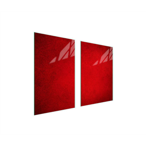 PLACA PROTECTORA DE VIDRIO PARA COCINA 65x52 ROJO