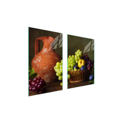 PLACA PROTECTORA DE VIDRIO PARA COCINA 65x52 UVAS