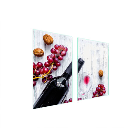 PLACA PROTECTORA DE VIDRIO PARA COCINA 65x52 UVAS