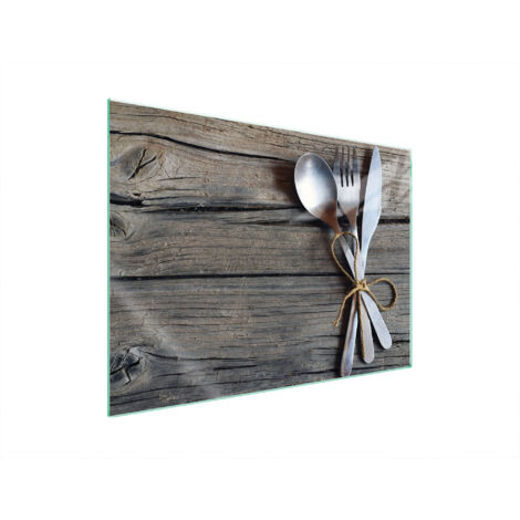 PLACA PROTECTORA DE VIDRIO PARA COCINA 70x52 CUBIERTOS