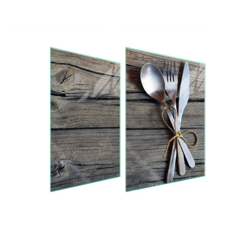 PLACA PROTECTORA DE VIDRIO PARA COCINA 70x52 CUBIERTOS