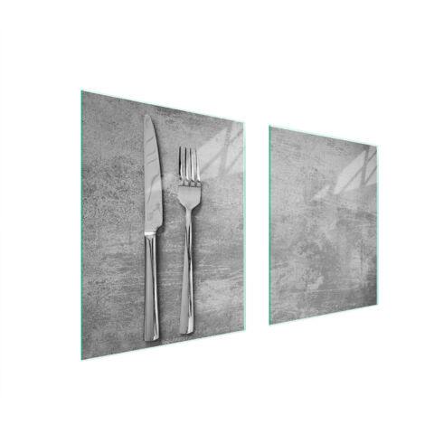 PLACA PROTECTORA DE VIDRIO PARA COCINA 85x52 CUBIERTOS