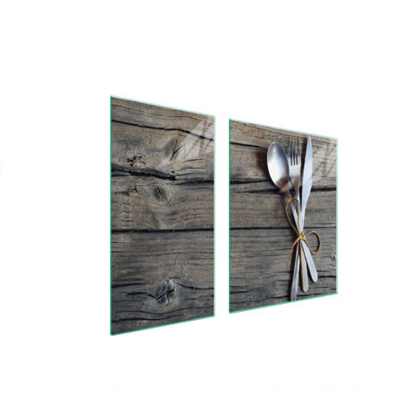 PLACA PROTECTORA DE VIDRIO PARA COCINA 90x52 CUBIERTOS